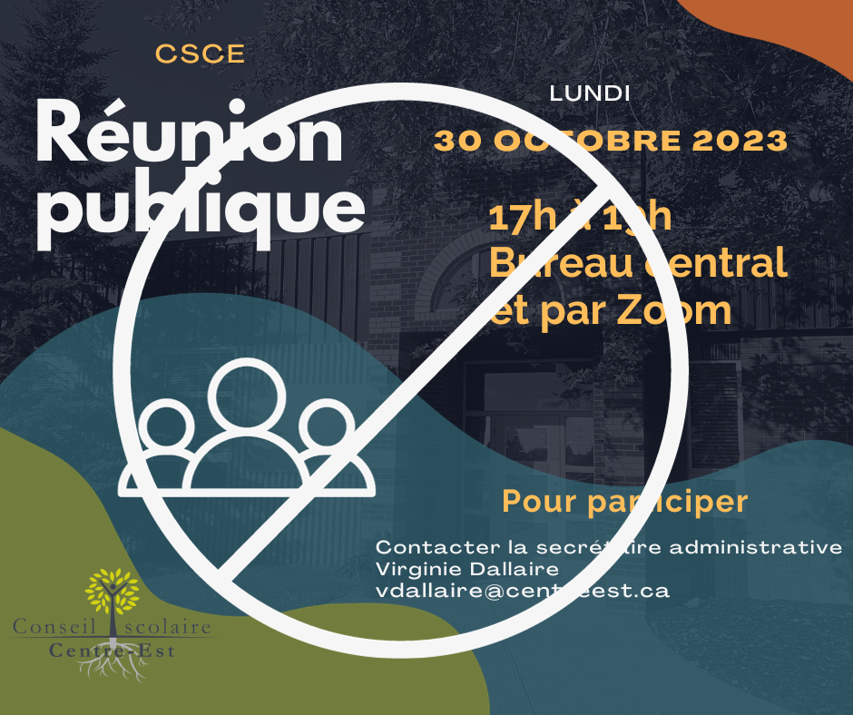 Annulation - Réunion CSCE - 30 octobre 2023