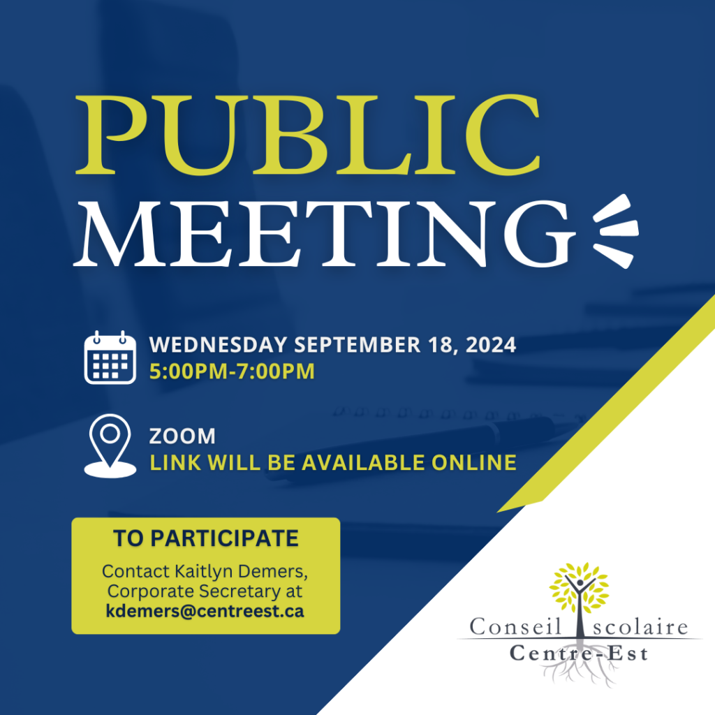 INVITATION: Public Board Meeting – September 18, 2024