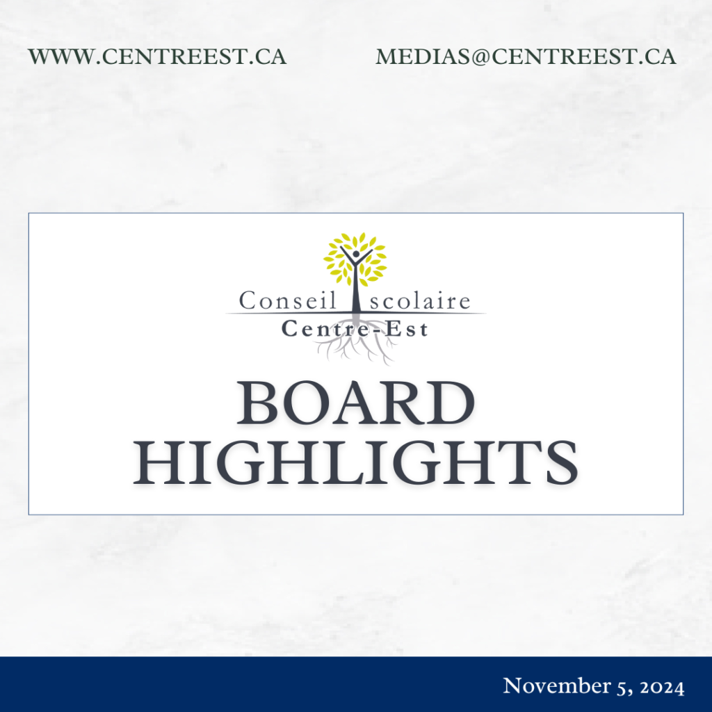 BOARD HIGHLIGHTS - NOVEMBER 5, 2024