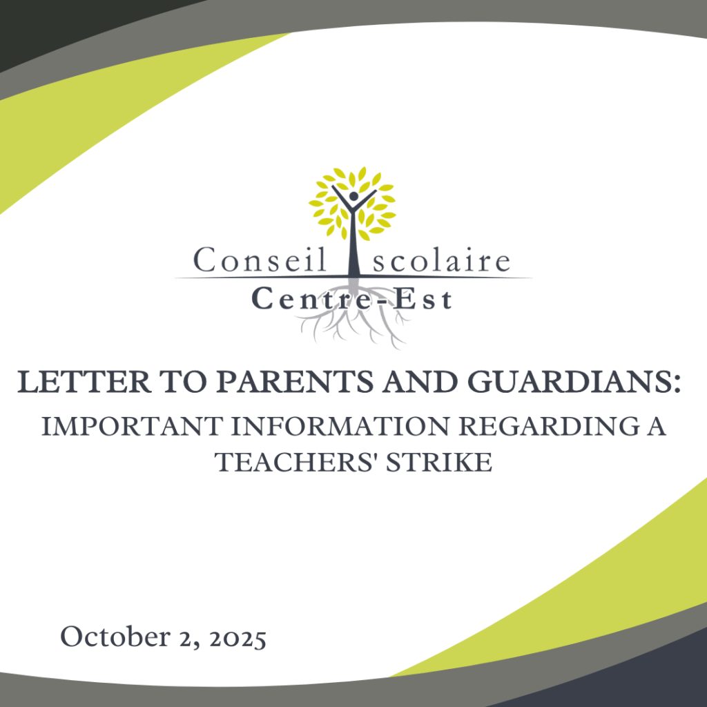 LETTER TO PARENTS: IMPORTANT INFORMATION REGARDING A TEACHERS' STRIKE