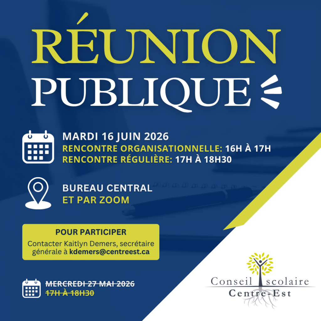 CHANGEMENTS DATES: RÉUNIONS CSCE