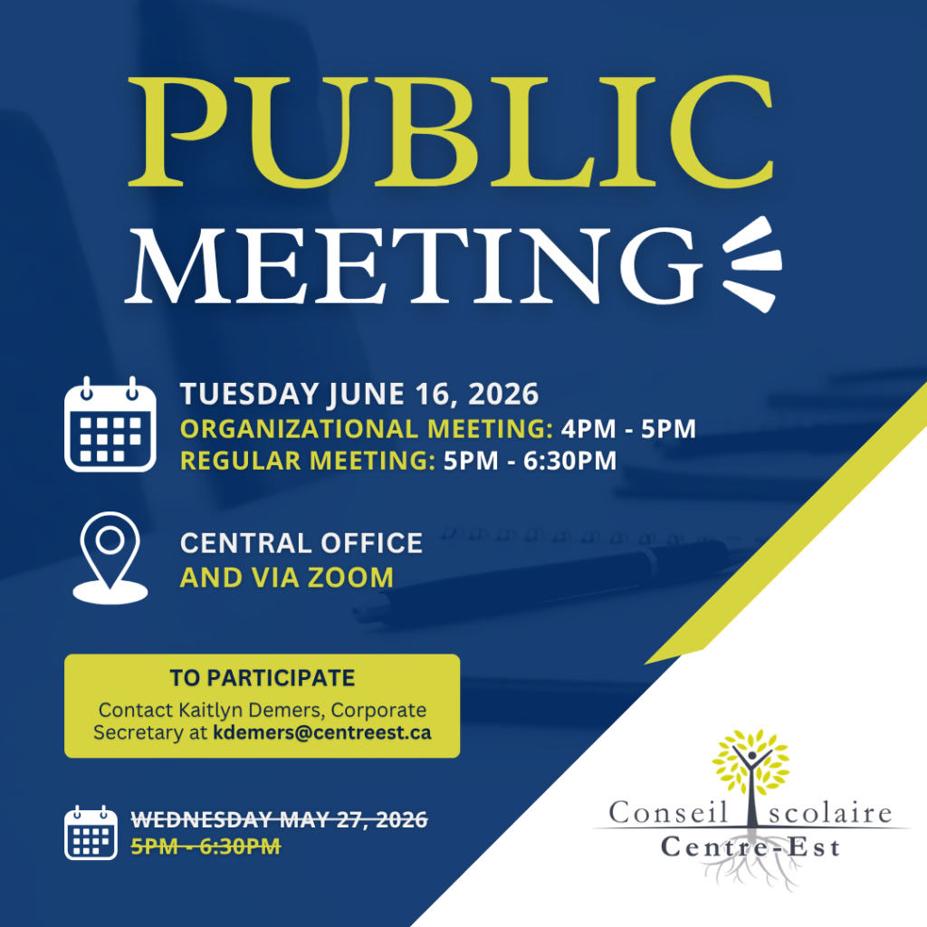 SCHEDULE UPDATE: CSCE BOARD MEETINGS